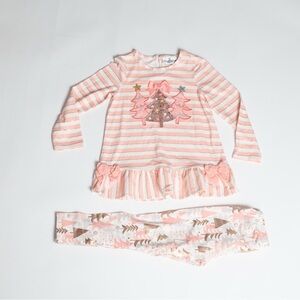 Rare Editions Christmas Tree Tunic and Leggings Set
